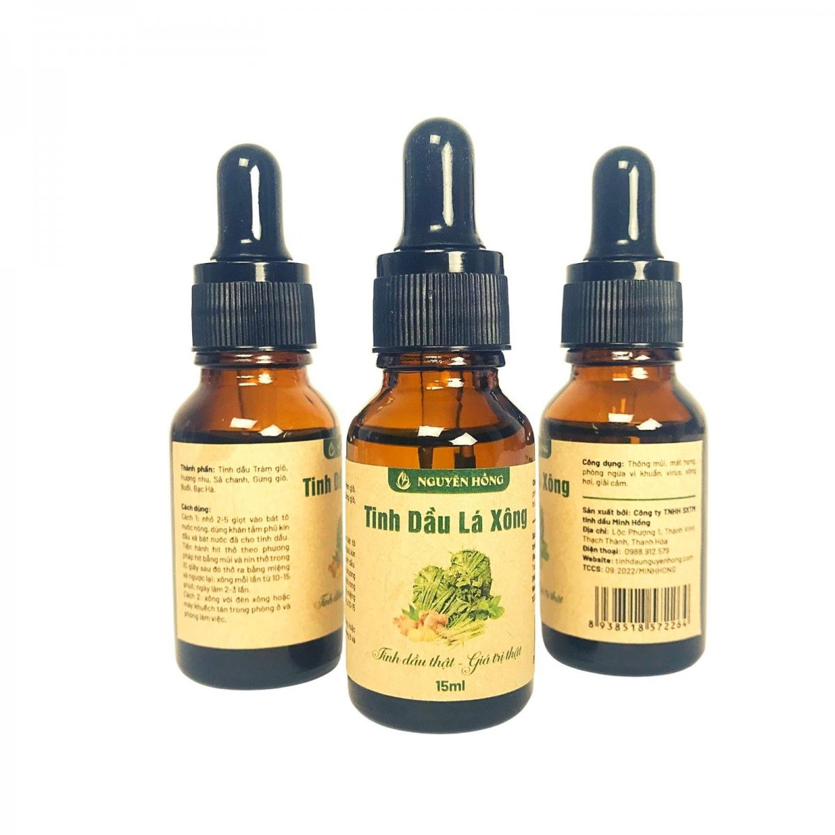 Tinh dầu lá xông Nguyên Hồng - 15ml